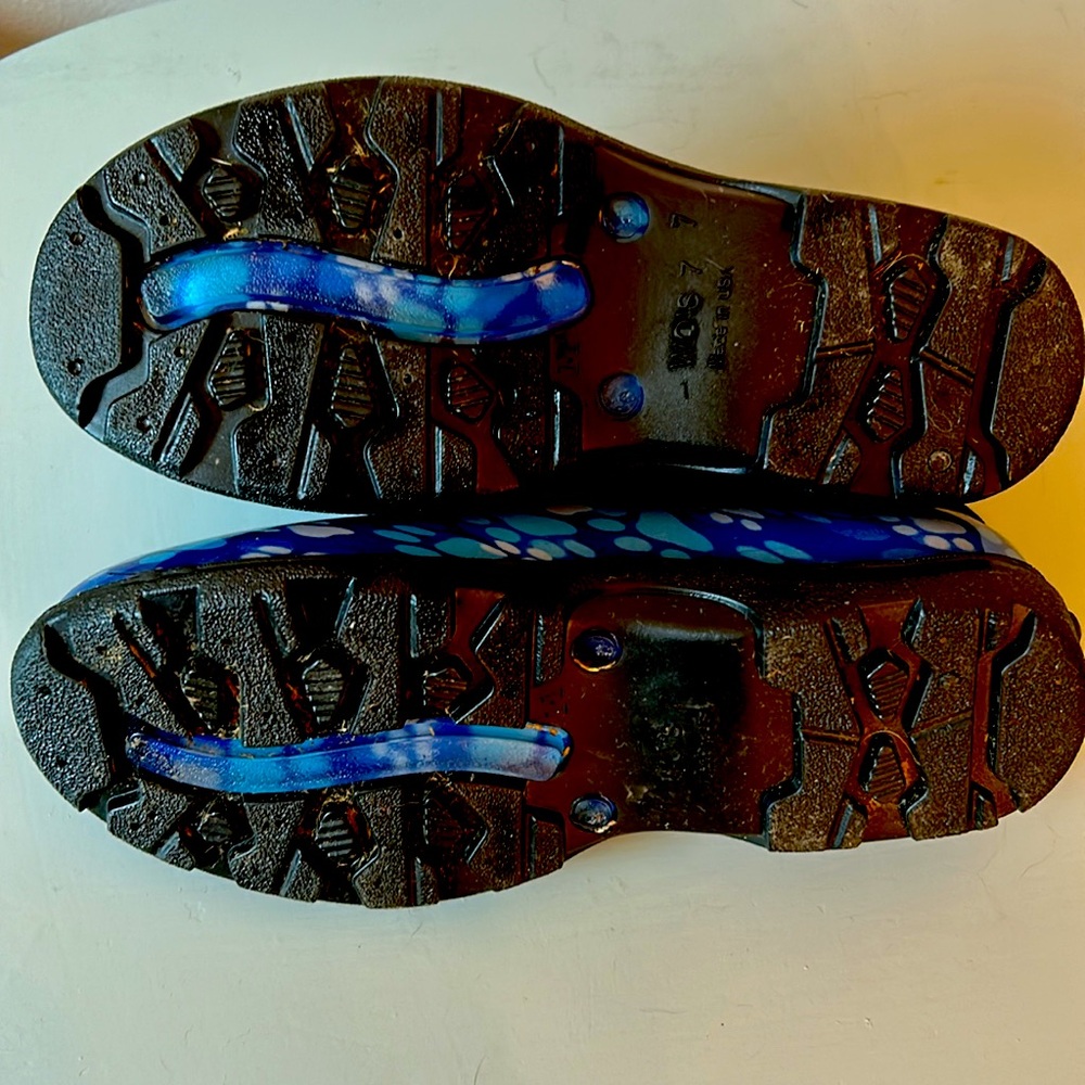 Waterproof Outdoor Sloggers Sky Blue Dog Paws 🐾 Womens 7 Medium - Picture 3 of 4